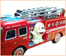 オバQ消防車 ブリキ 米澤/ヨネザワ