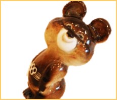 こぐまのミーシャ モスクワオリンピック 陶器人形